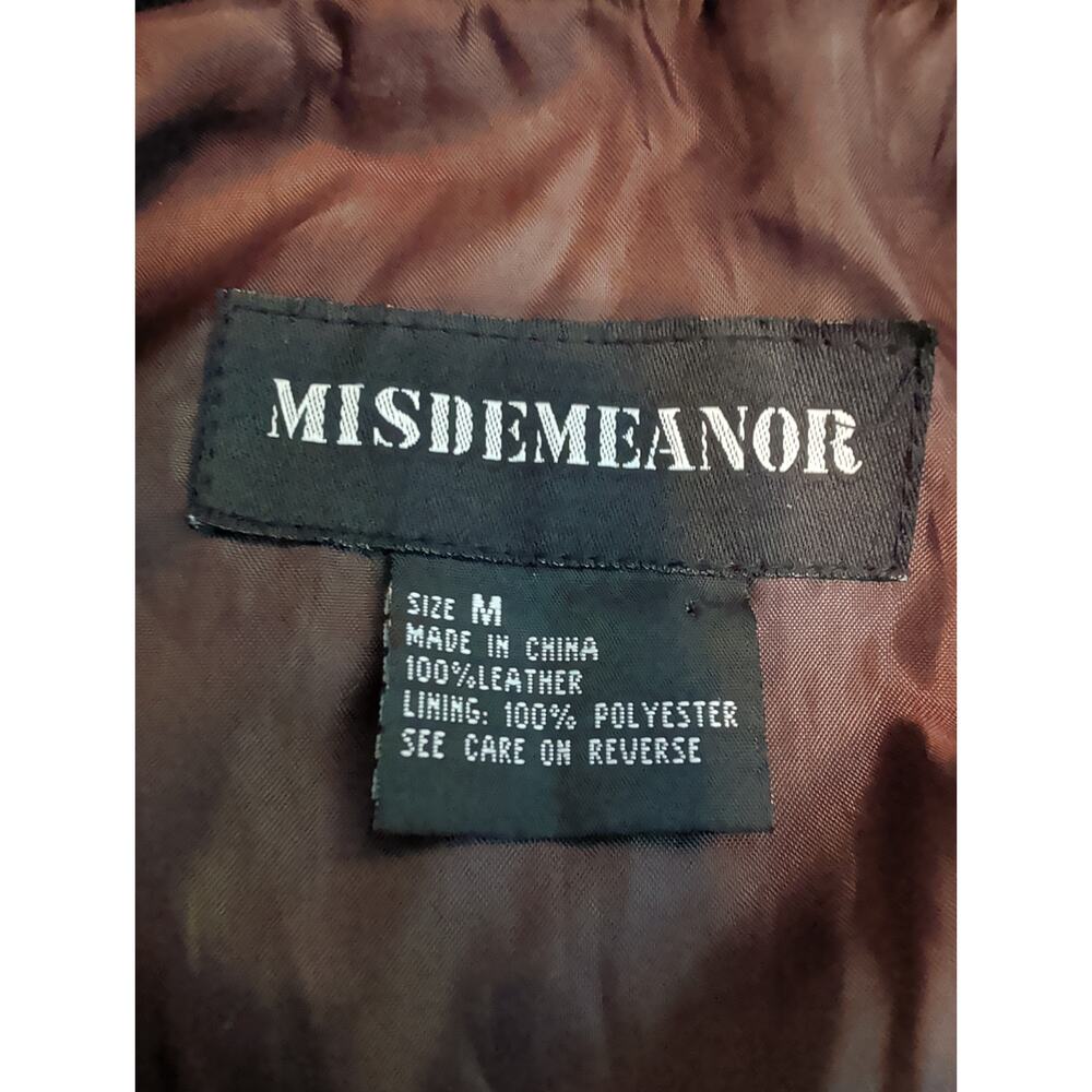 VTG Y2K Misdemeanor Women's Brown Suede Jacket Blazer 3 Button Size M Boho - Picture 5 of 6